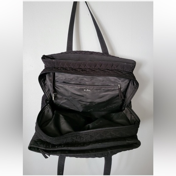Vera Bradley Black Quilted Weekender Tote - Picture 10 of 12